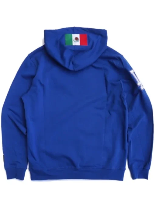 LA Dodgers Mexico Blue Hoodie Back