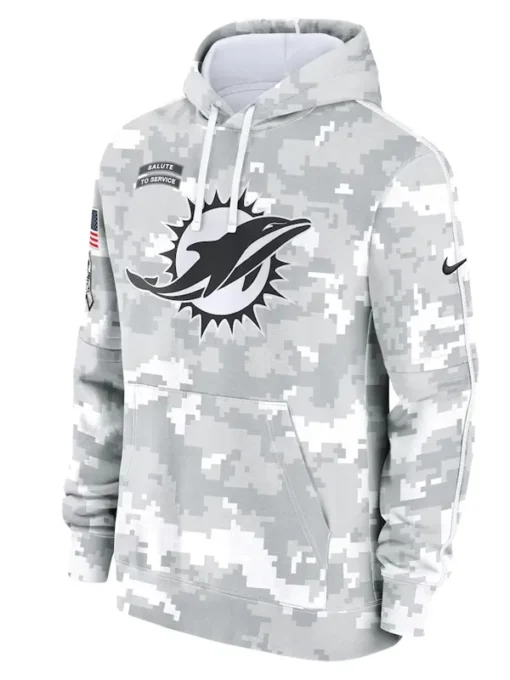 Miami Dolphins 2024 Arctic Camo Hoodie