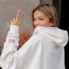 Oversized Glow House Logo Hoodie White