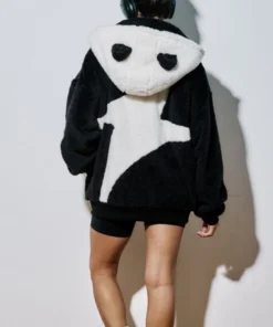 Panda Express Sherpa Jacket White and Black