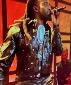 SNL Shaboozey Leather Jacket