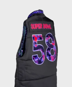 Super Bowl Kristin Juszczyk Black Puffer Vest