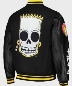 The Black Simpsons Varsity Leather Jacket