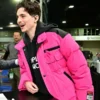 Timothee Chalamet Puffer Jacket Pink