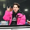 Timothee Chalamet Puffer Pink Jacket