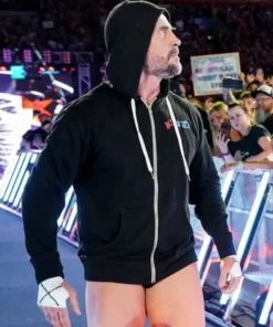 WWE SummerSlam 2024 CM Punk Black Hoodie