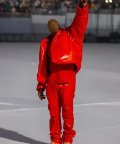 Yeezy Gap Round Puffer Red Jacket Front