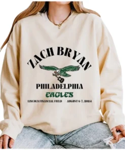 Zach Bryan Eagles cream Sweatshirt