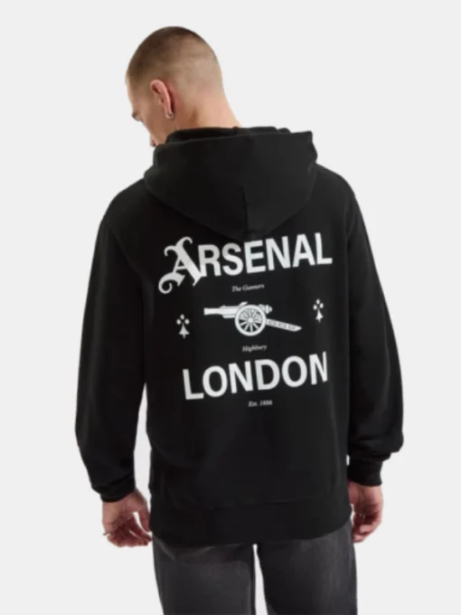 Arsenal 1886 Black Graphic Hoodie