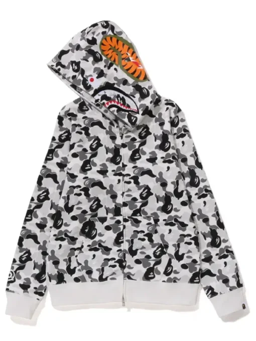 Bape White Camo Hoodie