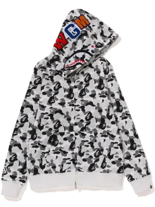 White Bape Camo Hoodie