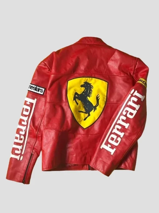 Ferrari Red Leather Jacket