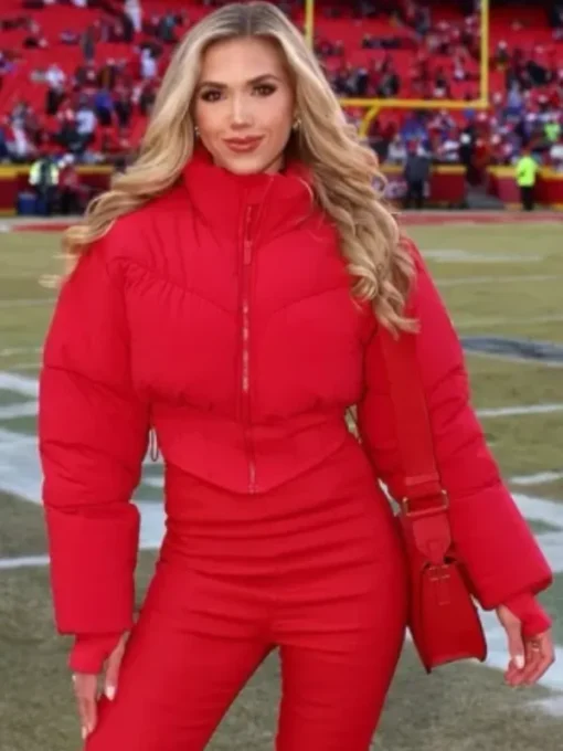 Gracie Hunt AFC Championship Crop Puffer Jacket