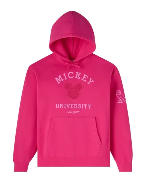 OVO x Disney Valentines Collegiate Hoodie Pink