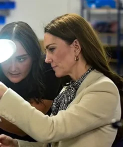Princess of Wales Kate Middleton Hafan Visit Trench Coat