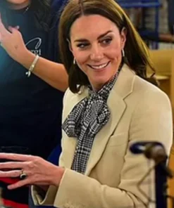 Princess of Wales Kate Middleton Ty Hafan Visit Trench Coat