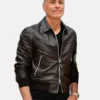 Rob Pelinka Black Leather Jacket