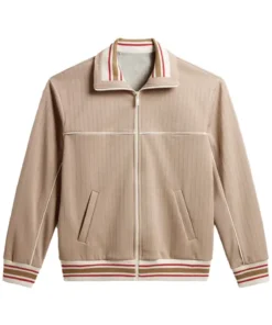 Super Bowl LIX 2025 DeAndre Hopkins Beige Pine Striped Tracksuit
