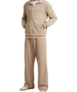 Super Bowl LIX DeAndre Hopkins Beige Pine Striped Tracksuit