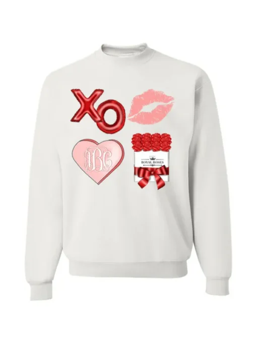 Valentine’s Day Monogrammed Crewneck Sweatshirt