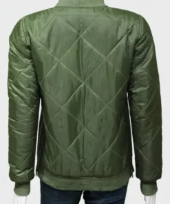 Hailey Upton Green Quilted Bomber Jacket