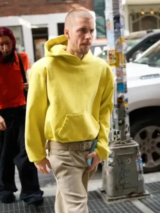 2025 Justin Bieber NYC Yellow Hoodie