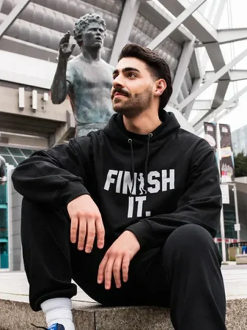 Adidas Terry Fox Finish It Black Hoodie