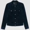 American Idol S08 Luke Bryan Navy Blue Suede Jacket