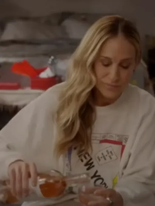 And Just Like That S02 Carrie Bradshaw New York Monopoly Sweatshirt White