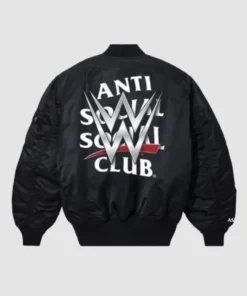 Anti Social Social Club ASSC x WWE Venue Bomber Jacket Black