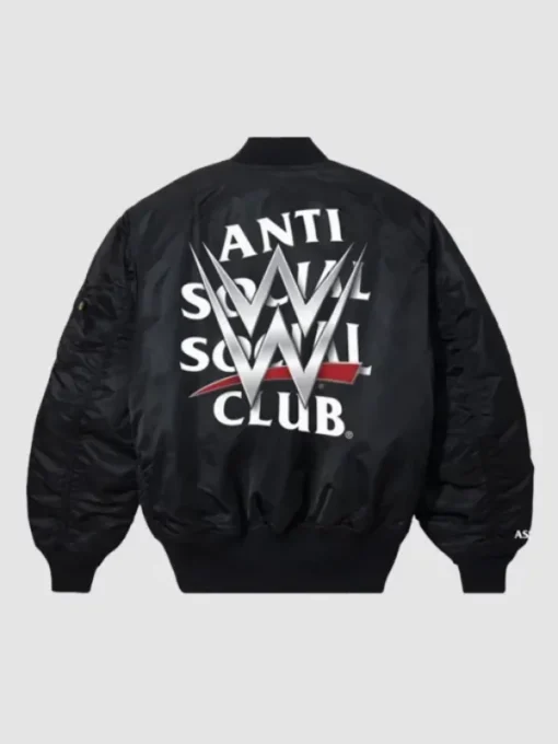 Anti Social Social Club ASSC x WWE Venue Bomber Jacket Black