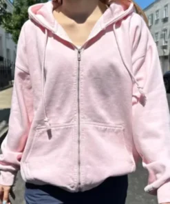 Brandy Christy Pink Zip Up Hoodie