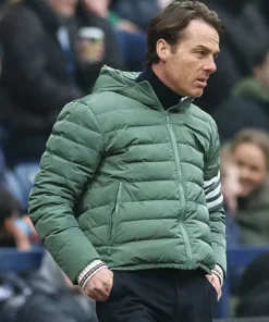 Burnley Scott Parker Green Hooded Puffer Jacket