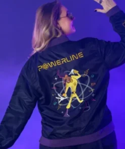 Cakeworthy Powerline Black Bomber Jacket