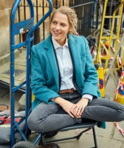 Diana Bishop A Discovery of Witches Teresa Palmer Blue Long Coat
