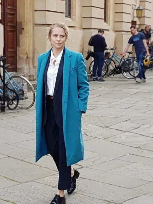 Diana Bishop A Discovery of Witches Teresa Palmer Long Coat Blue