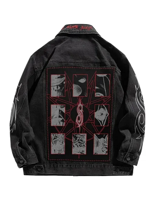 Don’t Ever Judge Me Cargo Jean Denim Black Jacket