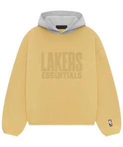 Fear of God Essentials x NBA Los Angeles Lakers Yellow Hoodie