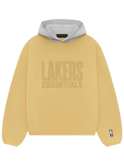 Fear of God Essentials x NBA Los Angeles Lakers Yellow Hoodie