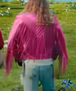 Jason Momoa Leather Pink Jacket