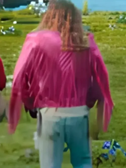 Jason Momoa Leather Pink Jacket