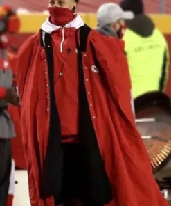 Kansas City Chiefs Patrick Mahomes Red Cape Coat