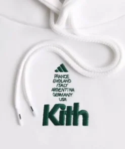Kith Adidas 3 Stripes White Hoodie