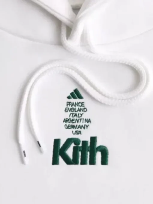 Kith Adidas 3 Stripes White Hoodie