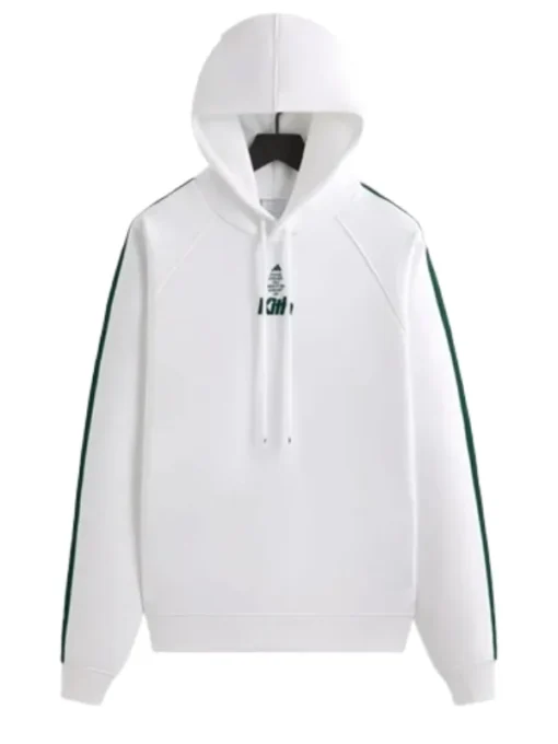 Kith for Adidas Football 3 Striped White Hoodie