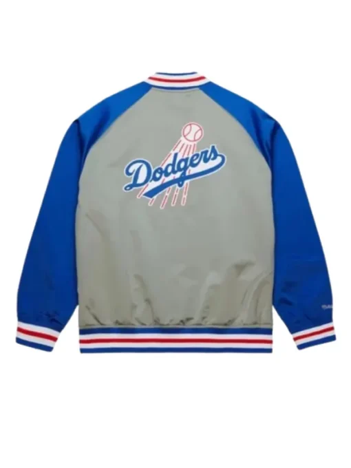 Los Angeles Dodgers Double Clutch Satin Raglan Jacket Blue