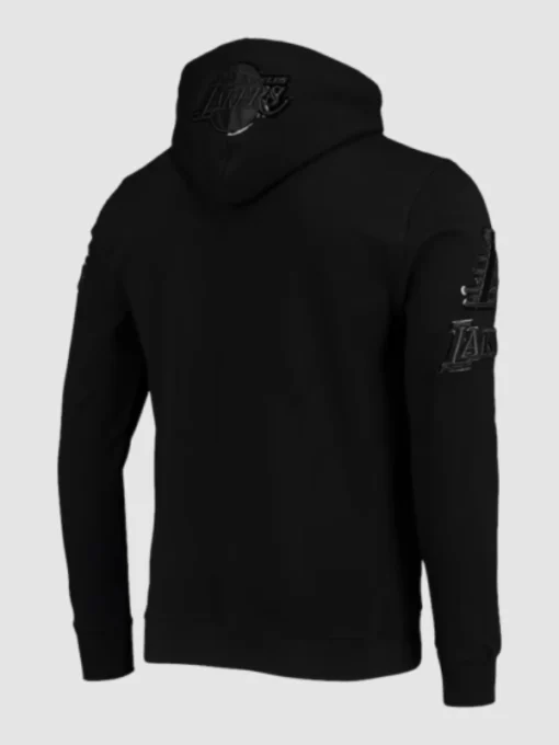 Los Angeles Lakers Triple Black Gloss Hoodie
