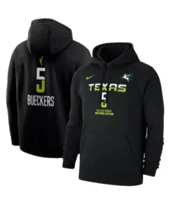 Men's Paige Bueckers Black Dallas Wings 2025 Draft Rebel Hoodie