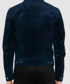 New American Idol S08 Luke Bryan Navy Blue Suede Jacket
