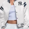 New York Yankees White Starter Varsity Jacket
